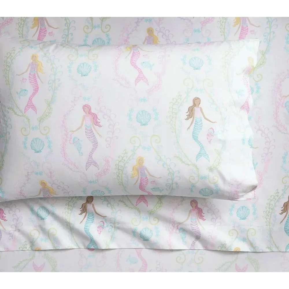 Pottery Barn Kids Bailey Mermaid Twin Sheets